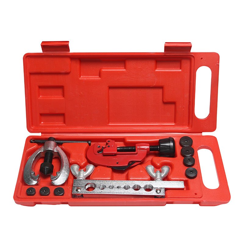 10pc Copper Brake Fuel Pipe Repair Double Flaring Dies Tool Set Clamp Kit Tube Cutter Car Accessories